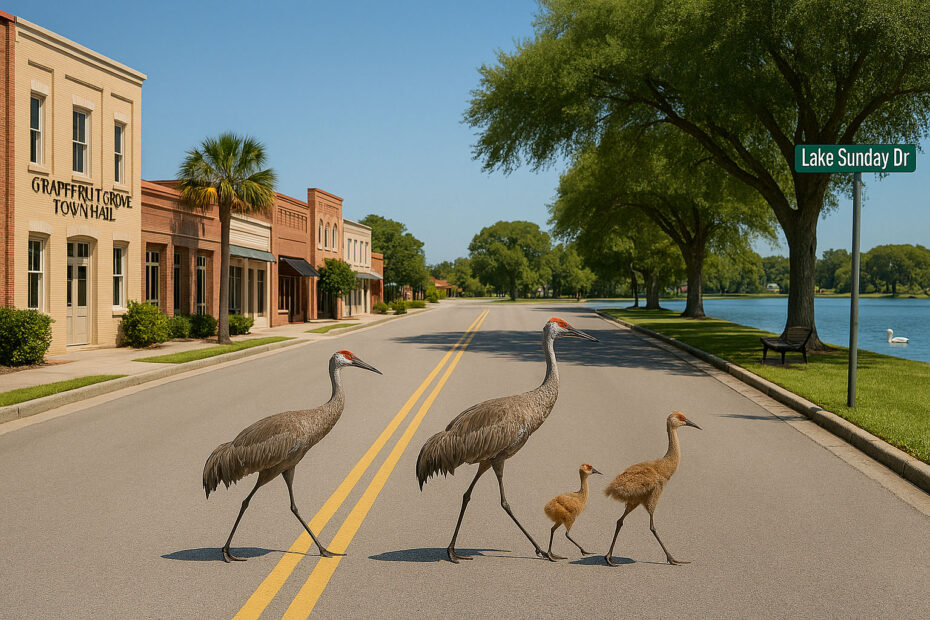 Sand Hill Crane Family